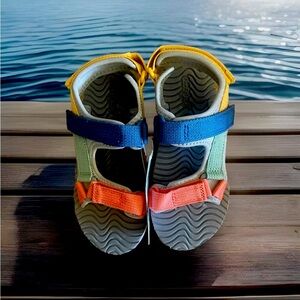Cat And Jack Multicolor Velcro Sandals NEW w/tags Sz. 12